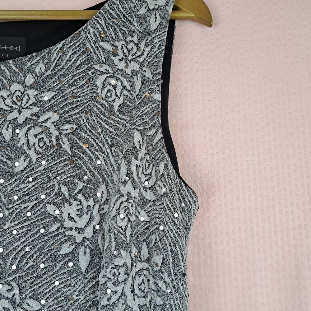 Connected Apparel Women Dress Sleeveless Stretch Size 12 With Sequins Sparkling - Picture 8 of 12